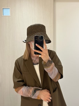 「Ray BEAMS（レイビームス）のアイテム（ジャケット/アウター）」を使った、KAHOさん（レディース・155cm）の夏コーディネート