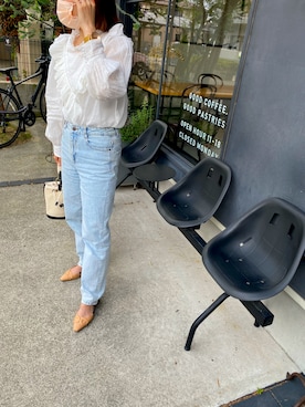 「アイテム（アナログ腕時計、ピンク系）」を使った、64ma73さん（レディース・156cm）の春コーディネート