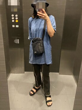 「NIKE(ナイキ)のアイテム(ショルダーバッグ)」を使った、527dayoさん(レディース・163cm)の夏コーディネート