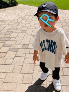 「アイテム（キャップ）」を使った、draco⭐︎さん（キッズ・80cm）の秋コーディネート