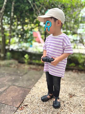 「アイテム（キャップ）」を使った、draco⭐︎さん（キッズ・90cm）の夏コーディネート
