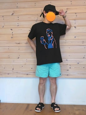 「NO COFFEE（ノーコーヒー）のアイテム」を使った、ときにはさん（メンズ・160cm）の夏コーディネート
