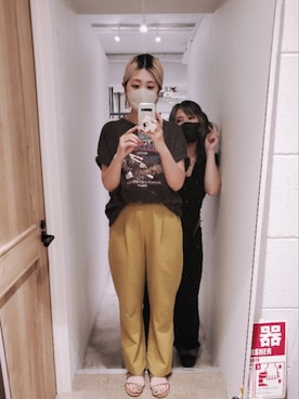 「Ungrid（アングリッド）のイーグルプリントTee（Tシャツ/カットソー）」を使った、youkotaroさん（レディース・162cm）の夏コーディネート