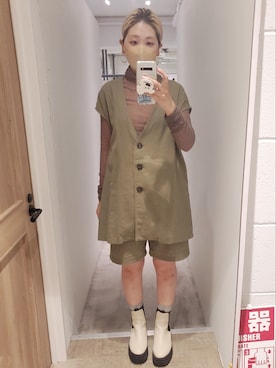 「4youstory（フォーユーストーリー）のアイテム」を使った、youkotaroさん（レディース・162cm）の夏コーディネート