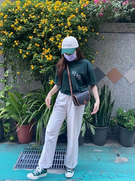 「InstantFunk（インスタントファンク）のアイテム」を使った、Ellis Lさん（レディース・156cm）の秋コーディネート