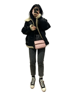 harachanさん（レディース・156cm）の冬コーディネート