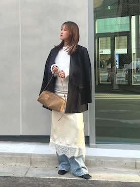 「THE PAUSE（ザ ポーズ）のアイテム」を使った、sayakaさん（レディース・159cm）の冬コーディネート