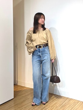 美品 ウィムガゼット 60フレンチリネンティアードBL Whim Gazette（ウィムガゼット）の「60フレンチリネンティアード