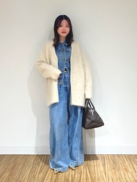 「ワントーンコーデ」｜「アイテム（デニムジャケット）」を使った、sayakaさん（レディース・159cm）の秋コーディネート