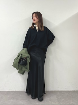 「アイテム（チョーカー）」を使った、sayakaさん（レディース・159cm）の冬コーディネート