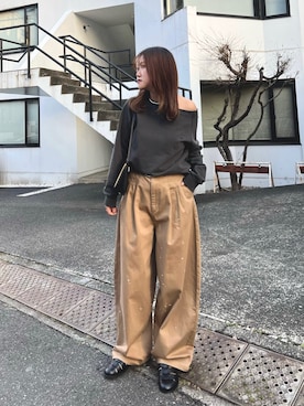 「THE PAUSE（ザ ポーズ）のアイテム」を使った、sayakaさん（レディース・159cm）の冬コーディネート