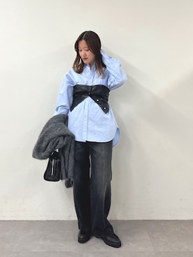 「アイテム（チョーカー）」を使った、sayakaさん（レディース・159cm）の冬コーディネート