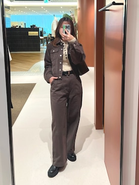 「THE PAUSE（ザ ポーズ）のアイテム」を使った、sayakaさん（レディース・159cm）の冬コーディネート