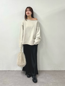 「アイテム（チョーカー）」を使った、sayakaさん（レディース・159cm）の秋コーディネート