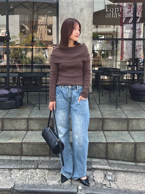 オフショルニットプルオーバー（ニット/セーター）｜Whim