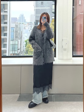 「アイテム（チョーカー）」を使った、sayakaさん（レディース・159cm）の冬コーディネート