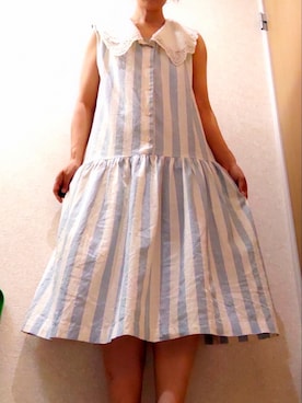 「古着ワンピ」｜モルパティさん（レディース・162cm）の夏コーディネート