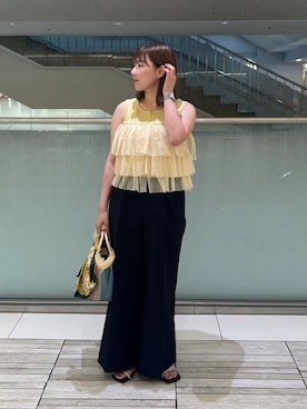 「アイテム（バンダナ/スカーフ）」を使った、なおさん（レディース・162cm）の夏コーディネート