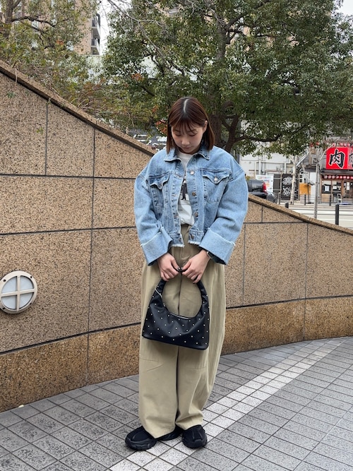 セール】【500ml収納可】スタッズラウンドバッグ（ハンドバッグ