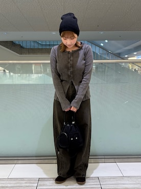 「SENSEOFPLACE」｜「アイテム（帽子）」を使った、naoさん（レディース・162cm）の秋コーディネート