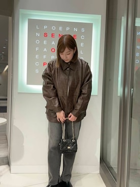 「アイテム（カバーオール）」を使った、naoさん（レディース・162cm）の秋コーディネート