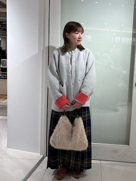 「ニットコート」｜「アイテム（ジャケット/アウター）」を使った、naoさん（レディース・162cm）の秋コーディネート