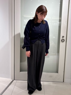 「SENSE OF PLACE by URBAN RESEARCH（センスオブプレイスバイアーバンリサーチ）のアイテム（カーディガン/ボレロ）」を使った、naoさん（レディース・162cm）の秋コーディネート