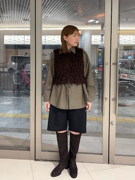 「SENSE OF PLACE by URBAN RESEARCH（センスオブプレイスバイアーバンリサーチ）のアイテム（シャツ/ブラウス）」を使った、naoさん（レディース・162cm）の秋コーディネート