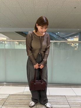 「カーブデニム」｜naoさん（レディース・161cm）の秋コーディネート