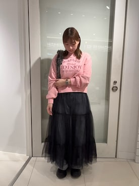 「チュールスカート」｜naoさん（レディース・162cm）の秋コーディネート