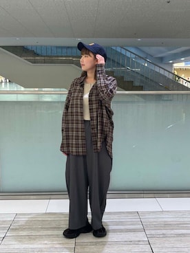 「アイテム（ニット/セーター）」を使った、なおさん（レディース・162cm）の夏コーディネート