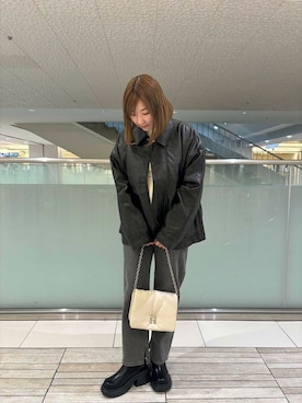 「アイテム（カバーオール）」を使った、naoさん（レディース・162cm）の秋コーディネート