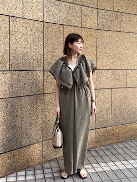 「RODE SKO(ロデスコ)のメッシュ2WAYバッグ(ショルダーバッグ、ブラック系)」を使った、naoさん(レディース・161cm)の夏コーディネート