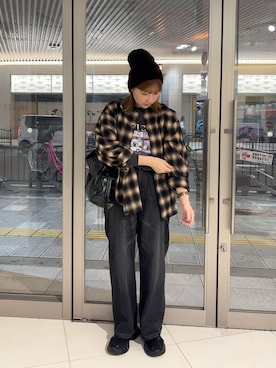 「SENSEOFPLACE」｜「アイテム（帽子）」を使った、naoさん（レディース・162cm）の秋コーディネート