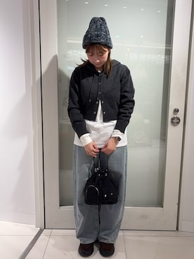 「SENSEOFPLACE」｜「アイテム（帽子）」を使った、naoさん（レディース・162cm）の秋コーディネート