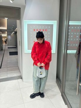 「SMELLY（スメリー）のシャギービーニー（ニットキャップ/ビーニー）」を使った、naoさん（レディース・162cm）の秋コーディネート