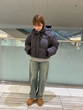 「ショートダウン」｜「アイテム（ジャケット/アウター）」を使った、なおさん（レディース・161cm）の秋コーディネート