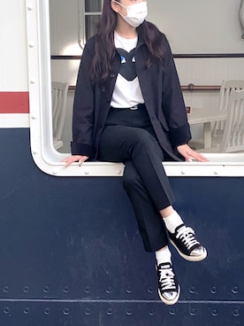 「miu miu（ミュウミュウ）のアイテム（スニーカー）」を使った、りーちゃん🌈さん（レディース・160cm）の秋コーディネート
