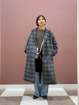 「アイテム（その他アウター、その他）」を使った、yuccoさん（レディース・158cm）の秋コーディネート