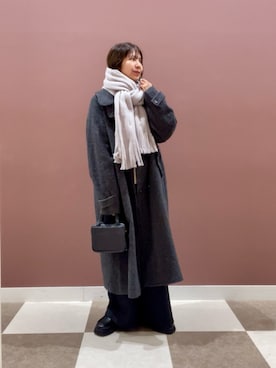 「アイテム（その他アウター、その他）」を使った、yuccoさん（レディース・158cm）の冬コーディネート