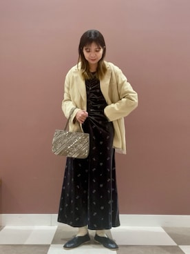 「KBF（ケイビーエフ）のアイテム（ジャケット/アウター）」を使った、yuccoさん（レディース・158cm）の春コーディネート