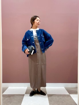 「アイテム（ローファー）」を使った、yuccoさん（レディース・158cm）の夏コーディネート
