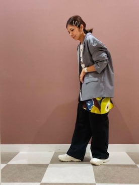 「ITEMS URBANRESEARCH（アイテムズ アーバンリサーチ）のアイテム（チノパンツ）」を使った、yuccoさん（レディース・158cm）の秋コーディネート