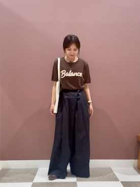 「半袖ニット」｜yuccoさん（レディース・158cm）の春コーディネート