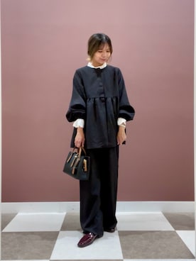 「アイテム（セットアップ）」を使った、yuccoさん（レディース・158cm）の秋コーディネート