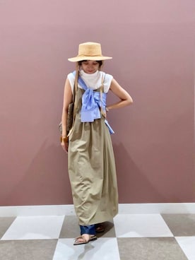 「アイテムズ」｜「アイテム（ワンピース/ドレス）」を使った、yuccoさん（レディース・158cm）の夏コーディネート