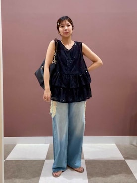 「アイテムズ」｜yuccoさん（レディース・158cm）の夏コーディネート
