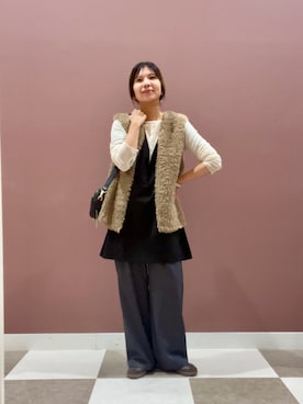 「RODE SKO（ロデスコ）のアイテム」を使った、yuccoさん（レディース・158cm）の秋コーディネート