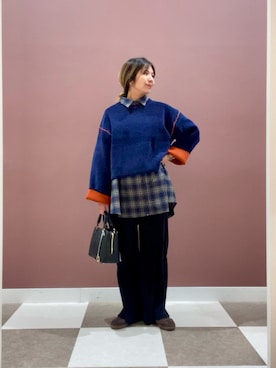 「ITEMS URBANRESEARCH（アイテムズ アーバンリサーチ）のアイテム（シャツ/ブラウス）」を使った、yuccoさん（レディース・158cm）の秋コーディネート
