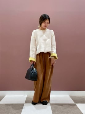 「ITEMS URBANRESEARCH（アイテムズ アーバンリサーチ）のアイテム（その他パンツ）」を使った、yuccoさん（レディース・158cm）の秋コーディネート